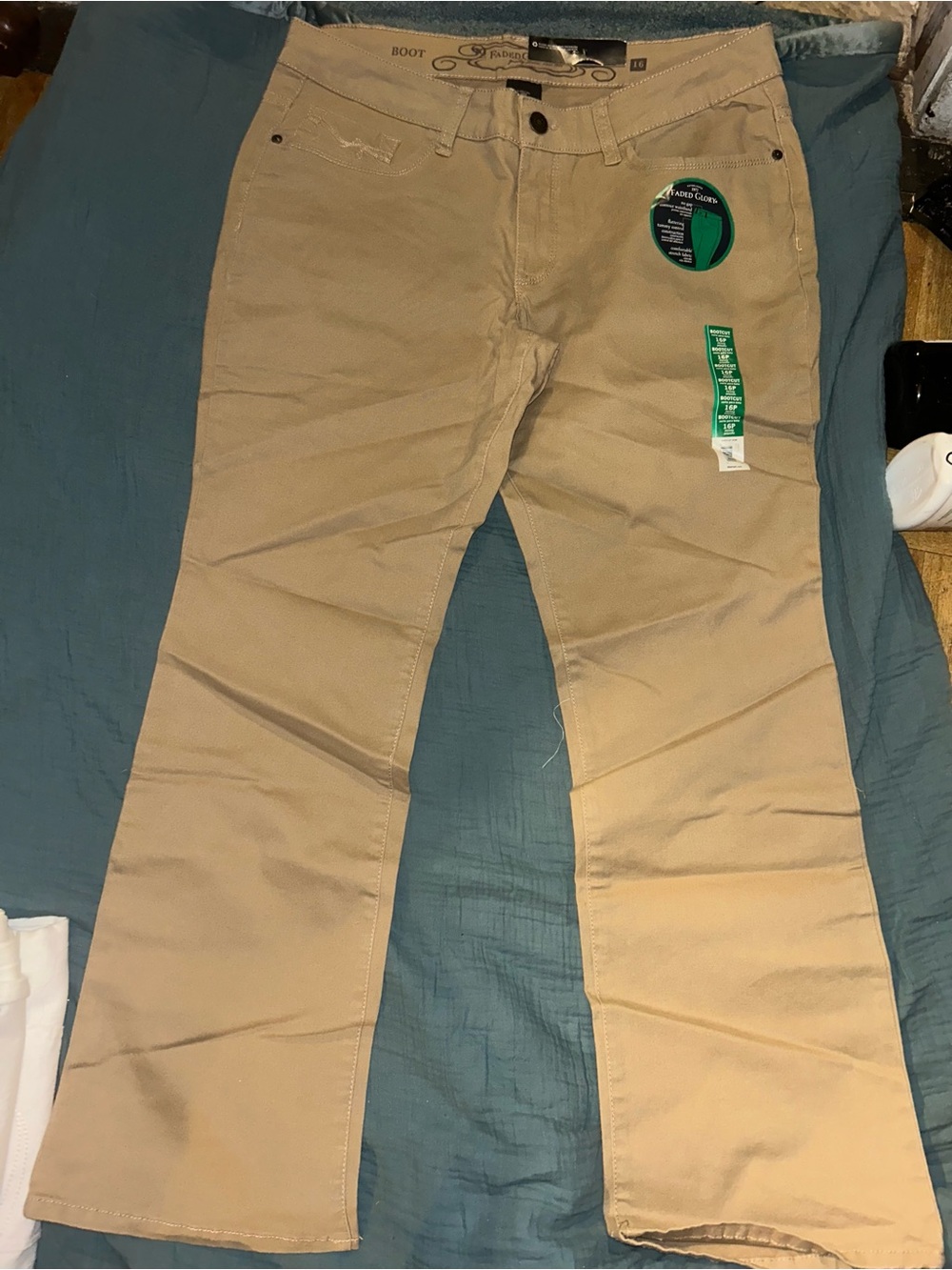 Tan boot cut jeans